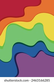 lgbt themed poster with colorful lines i.e. the colors of the rainbow symbolizing the lgbt flag for posters, decor or flyers