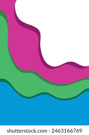 lgbt themed poster with colorful lines i.e. pink, blue and green colors representing polysexual flag for posters, decor or flyers