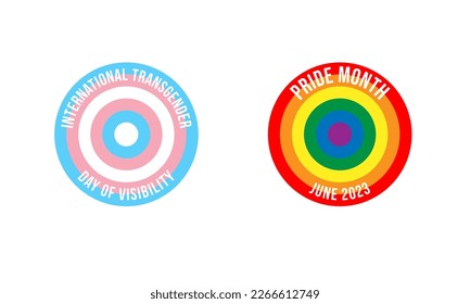 lgbt and trans color circles