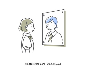 LGBT, transgender problem, teenager girl and boy