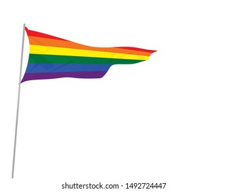 LGBT triangle flag. vector illustration