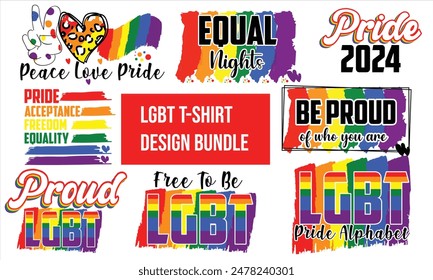 LGBT T-Shirt Design Bundle. You will get eps file