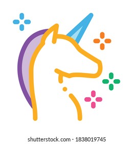 lgbt unicorn icon vector. lgbt unicorn sign. color symbol illustration
