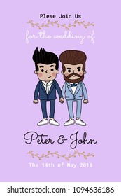 LGBT wedding invitation card