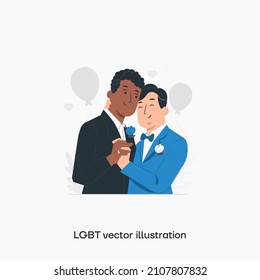 LGBT wedding vector illustration. Premium quality.