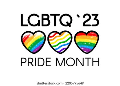 Lgbtq 2023 Pride Month Logo Vector Stock Vector (Royalty Free ...