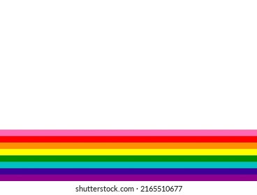 LGBTQ Background with copy space. Rainbow Colorful Pink, red, orange, yellow, green, turquoise, blue and violet