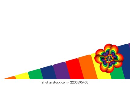 Color y fondo floral LGBTQ, vector LGBTQ, amor
