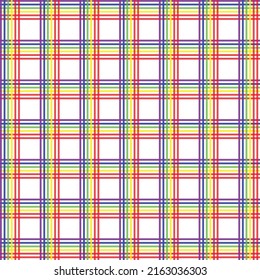 LGBTQ+ colored crossing stripes on white background. Crossing hatch pattern.  LGBTQ+ colored vertical and horizontal lines.