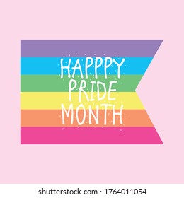 LGBTQ concept. Vector illustration for Pride month event celebration.