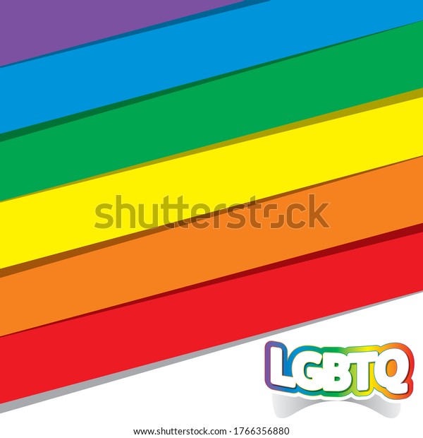 Lgbtq Conceptual Design Rainbow Colors Vector Stock Vector (Royalty ...