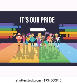 LGBTQ+ Family with " IT'S OUR PRIDE" slogan.