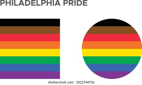 LGBTQ flag icon design flat