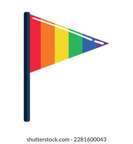 LGBTQ flag icon isolated design