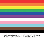 LGBTQ + Flag for the rights of pride and sexuality Vector