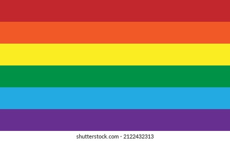 LGBTQ flag vector , Pride month , Intersex  rainbow flag . 