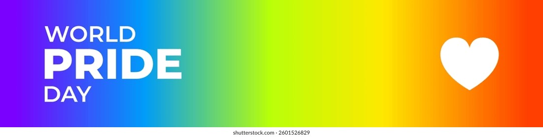 LGBTQ flag, vibrant rainbow gradient ultra wide background, symbolizing pride, equality, diversity. Perfect for awareness campaigns, events, community support visuals. Vector illustration.
