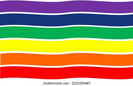 LGBTQ flag with wave background, PRIDE and LGBTQ symbol rainbow color