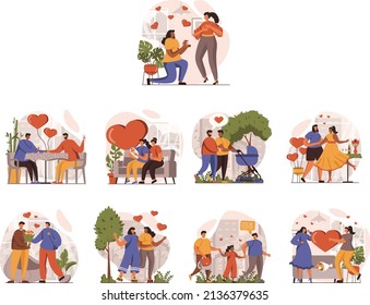 LGBTQ Flat Illustration Set design