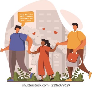 LGBTQ Flat Illustration vector design 