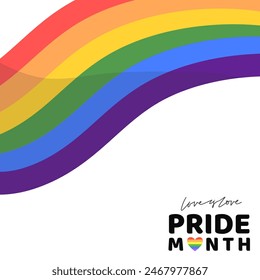 LGBTQ+ flat style background with pride flags, gender signs, rainbow,LGBTQ pride community Symbols, Vector illustration EPS 10