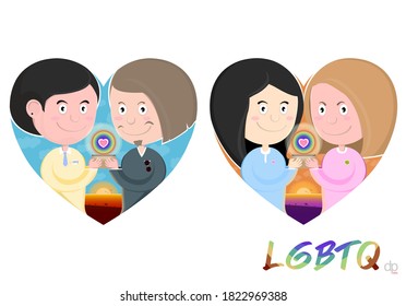 Lgbtq gay lesbian with heart