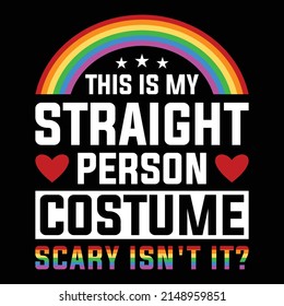 LGBTQ Halloween Costume Rainbow Flag Funny Lesbian Stuff T-Shirt