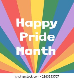 LGBTQ Happy pride month. Rainbow color background . Vector illustration.