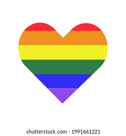 Lgbtq Heart Isolated On White Background Stock Vector (Royalty Free ...