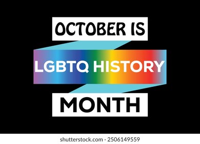 LGBTQ History Month. banner background vector illustration with awareness design