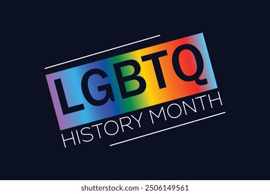 LGBTQ History Month. banner background vector illustration with awareness design