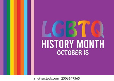 LGBTQ History Month. banner background vector illustration with awareness design