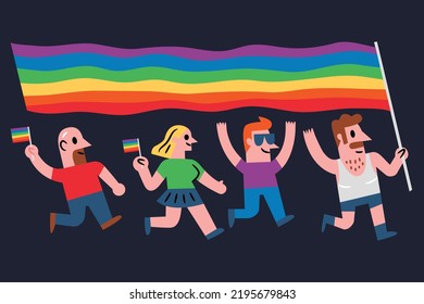 LGBTQ illustration for website, application, printing, document, poster design, etc.