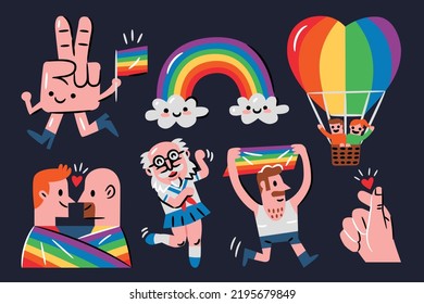 LGBTQ illustration for website, application, printing, document, poster design, etc.