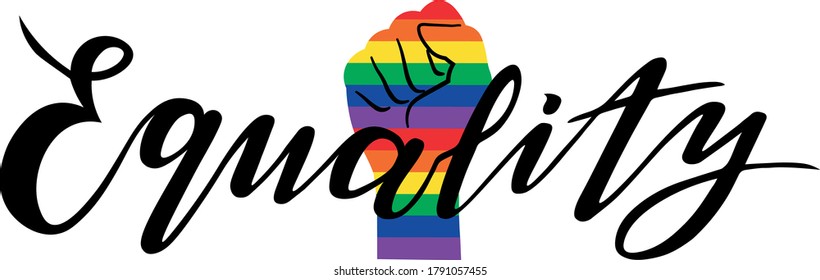 Lgbtq Lettering Design Calligraphy Text Poster Stock Vector (Royalty ...