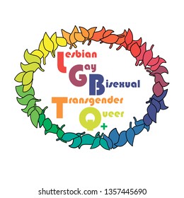 LGBTQ logo Conceptual design. Editable vector illustration