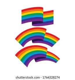 LGBTQ Plus Rainbow Flag Lesbian Gay Bisexual and Transgender Pride Vector Template Design Element with modern high end look