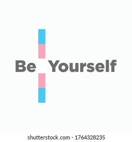 LGBTQ Plus White Blue Pink Flag Lesbian Gay Bisexual and Transgender Pride Vector Template Design Element with modern high end look