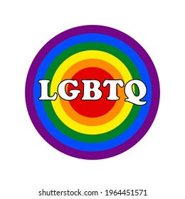 LGBTQ with pride color Typography Vector Illustration Design Can Print on t-shirt Poster banners Pride month