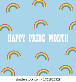 LGBTQ pride event celebration. Happy pride month background with rainbows.