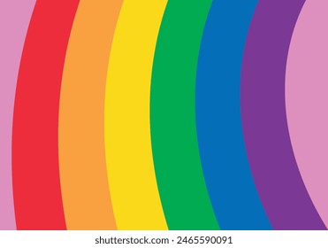 LGBTQ+ pride flag background in arch