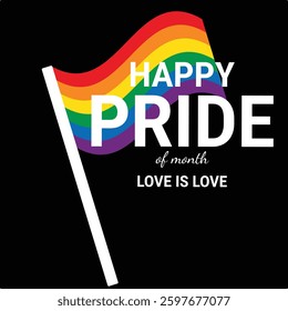LGBTQ Pride Flag Background.Vector Banner Template for Pride Month. Stock Vector.