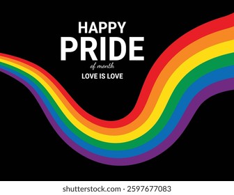LGBTQ Pride Flag Background.Vector Banner Template for Pride Month. Stock Vector.