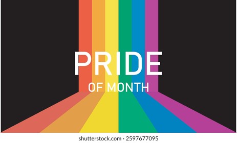 LGBTQ Pride Flag Background.Vector Banner Template for Pride Month. Stock Vector.
