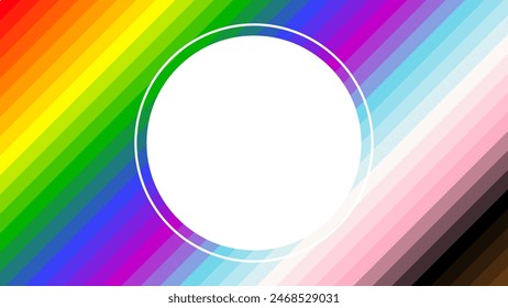 LGBTQ+ Pride Flag color Frame
