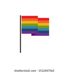 lgbtq pride flag icon flat icon, vector illustration