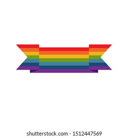 lgbtq pride flag icon flat icon, vector illustration