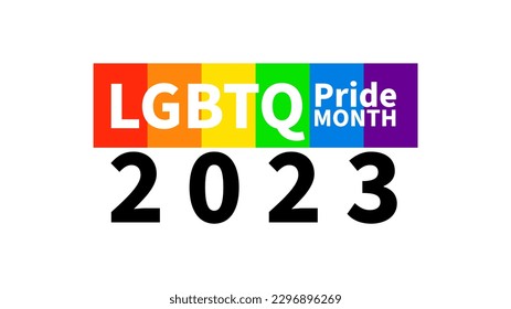 LGBTQ Pride month 2023 Symbols with LGBT pride flag or Rainbow colors. LGBT designs isolated on background, Vector illustration EPS 10