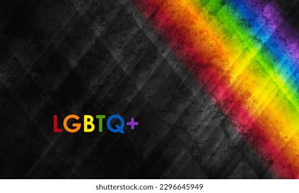 LGBTQ Pride Month abstract colorful grunge stripes vector background