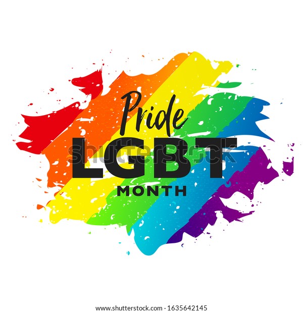 Lgbtq Pride Month Logo Multi Color Stock Vector Royalty Free 1635642145